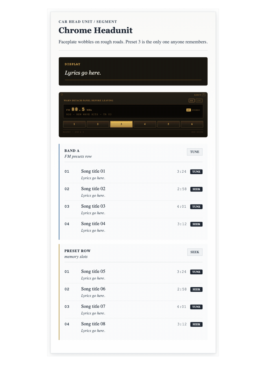 Animated preview of ten Signal Static batch 03 playlist codes